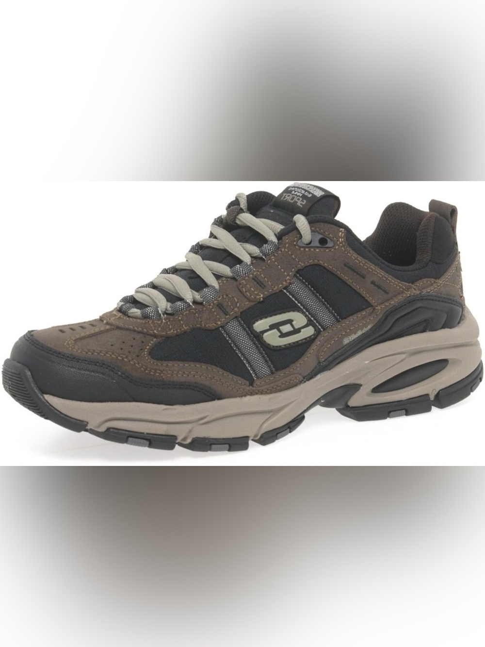 Skechers Men's Vigor 2.0 Trail sport shoes in brown and black leather size 11